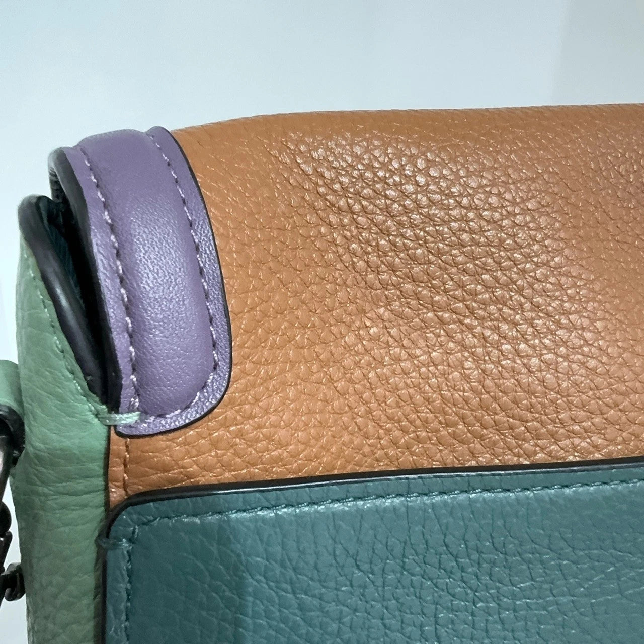 COACH Jade 21 Women's Small Colorblock Leather Saddle Crossbody Shoulder Bag