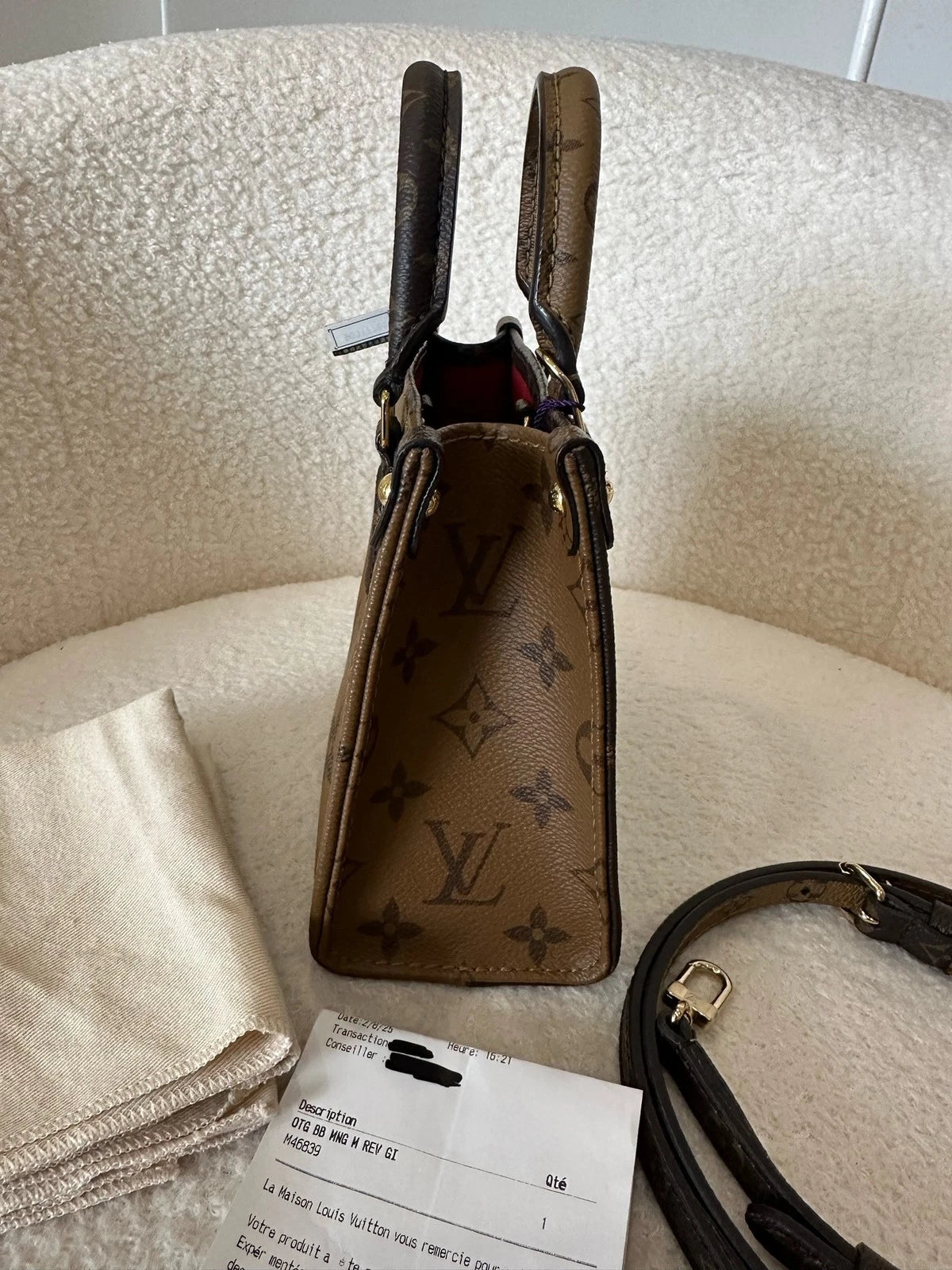 Louis Vuitton OnTheGo Canvas Tote Bag Excellent