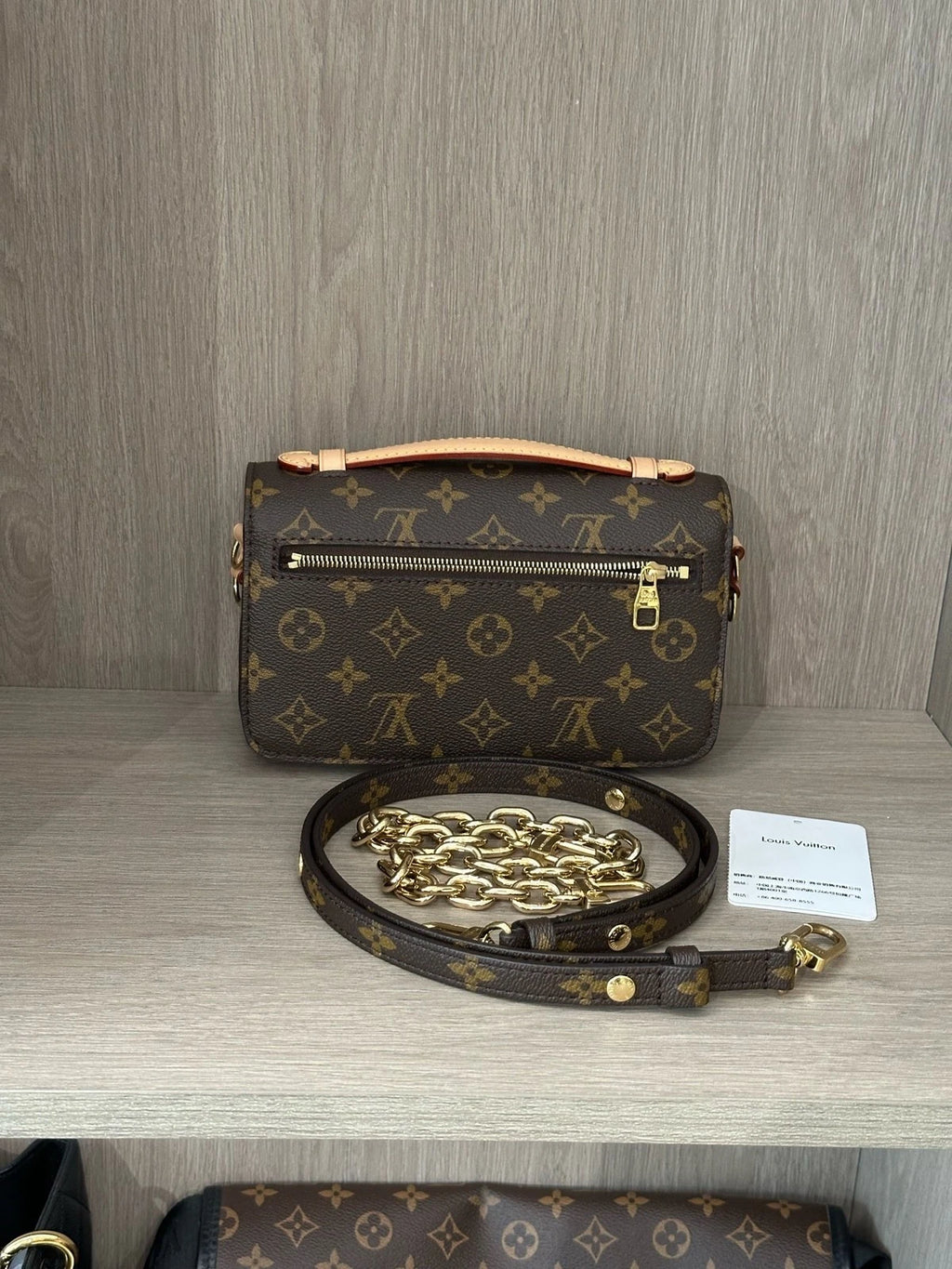 Louis Vuitton Brown Monogram Canvas 2Way Shoulder Crossbody Bag For Women