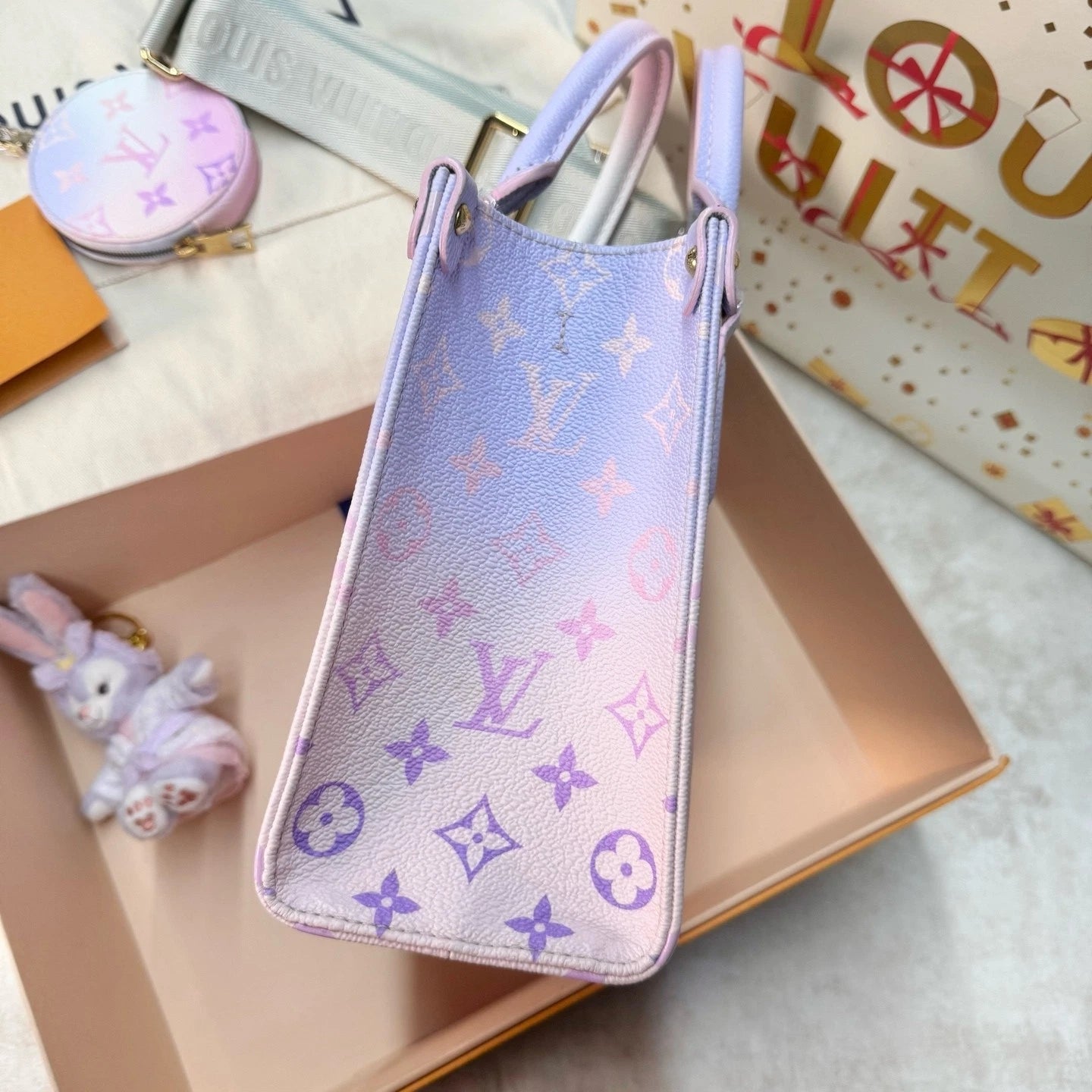 Louis Vuitton Onthego PM Multicolor Canvas Tote Bag For Women