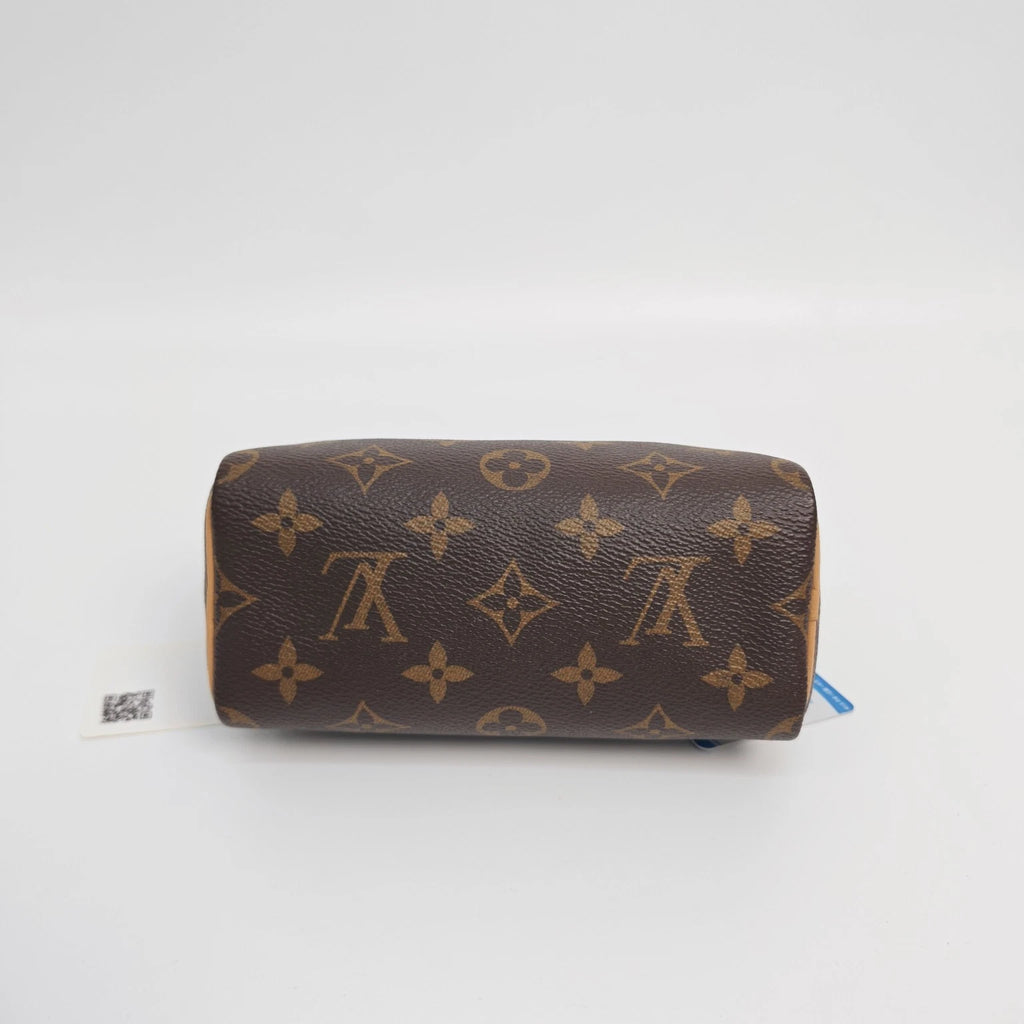 Louis Vuitton Speedy Nano Canvas Handbag Crossbody Bag Excellent