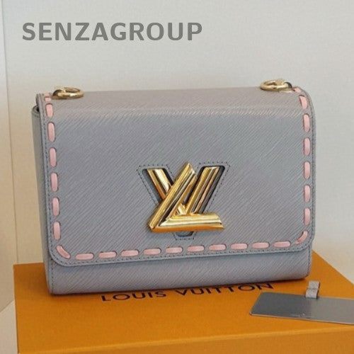 Louis Vuitton Twist MM Epi Leather Shoulder Crossbody Bag Gris Vague Women