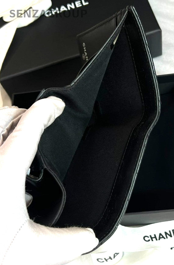 Chanel 2.55 So Black Wallet Unisex Adults Classic