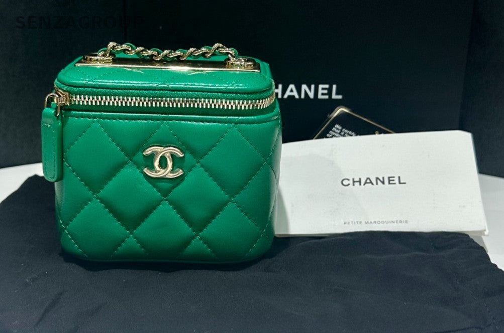 CHANEL Trendy Box mini Chain Shoulder bag Green Women Crossbody