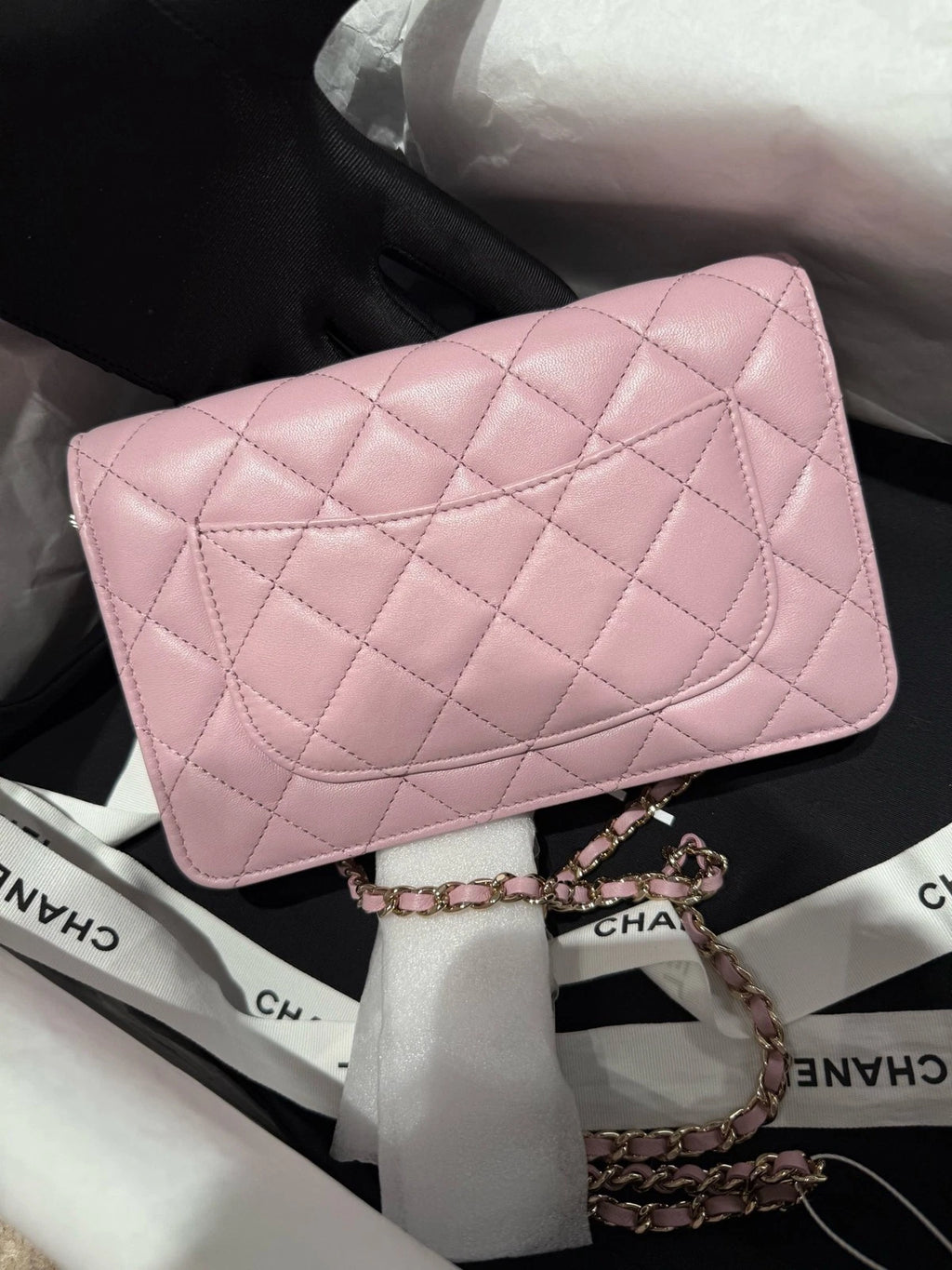 CHANEL Pink CC Crystal WOC Crossbody Bag For Women