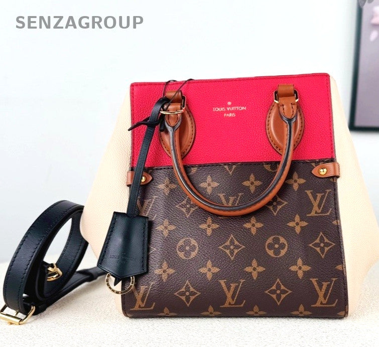 Louis Vuitton Fold Tote Monogram Handbag Shoulder Crossbody Bag Women Multicolor