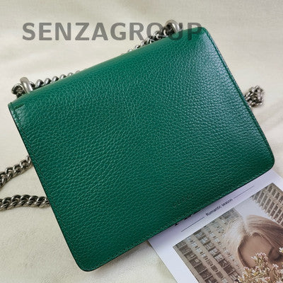 Gucci Green Silver Snake Head Shoulder Crossbody Bag Women Classic