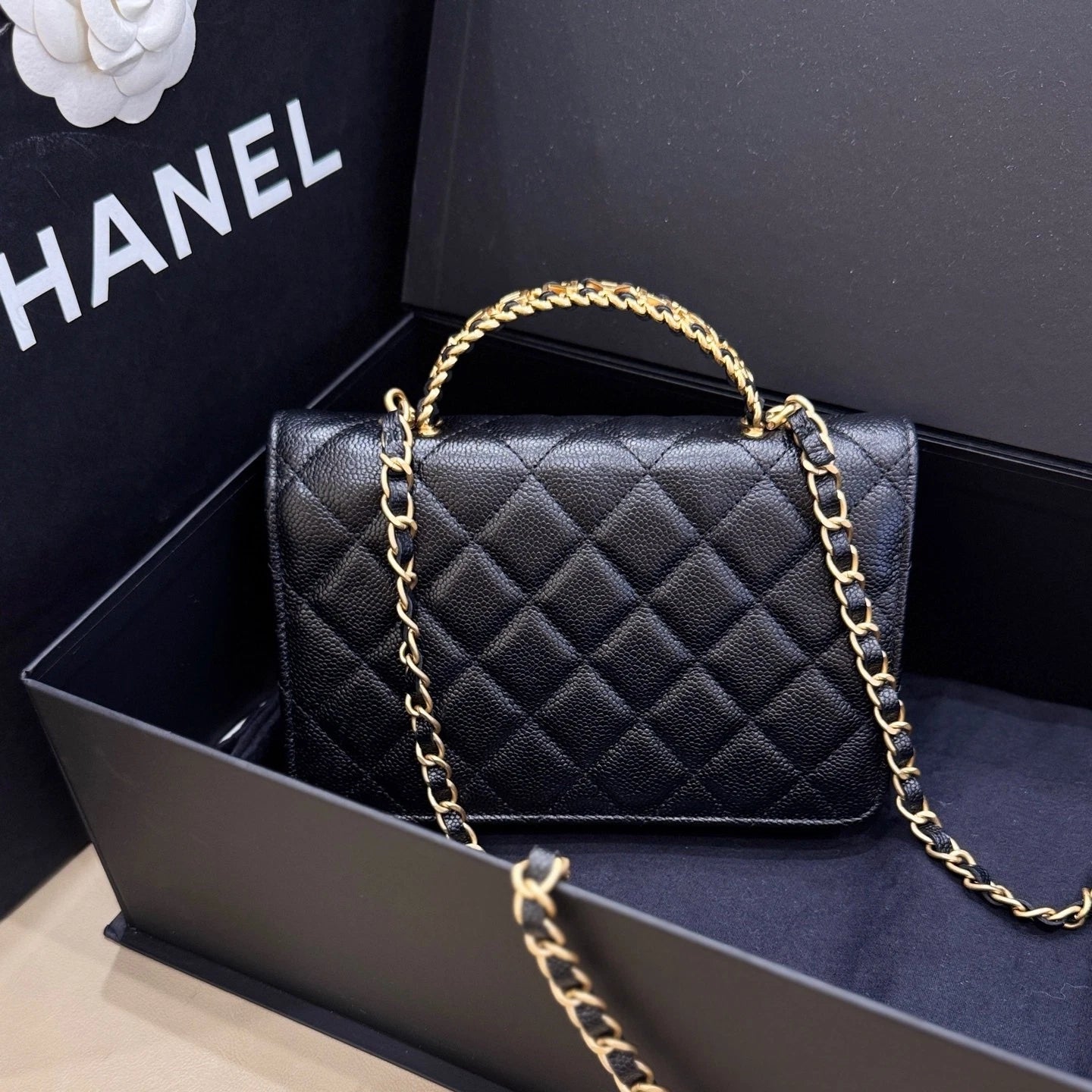 CHANEL Hollow Letter Handle WOC Chain Crossbody For Women