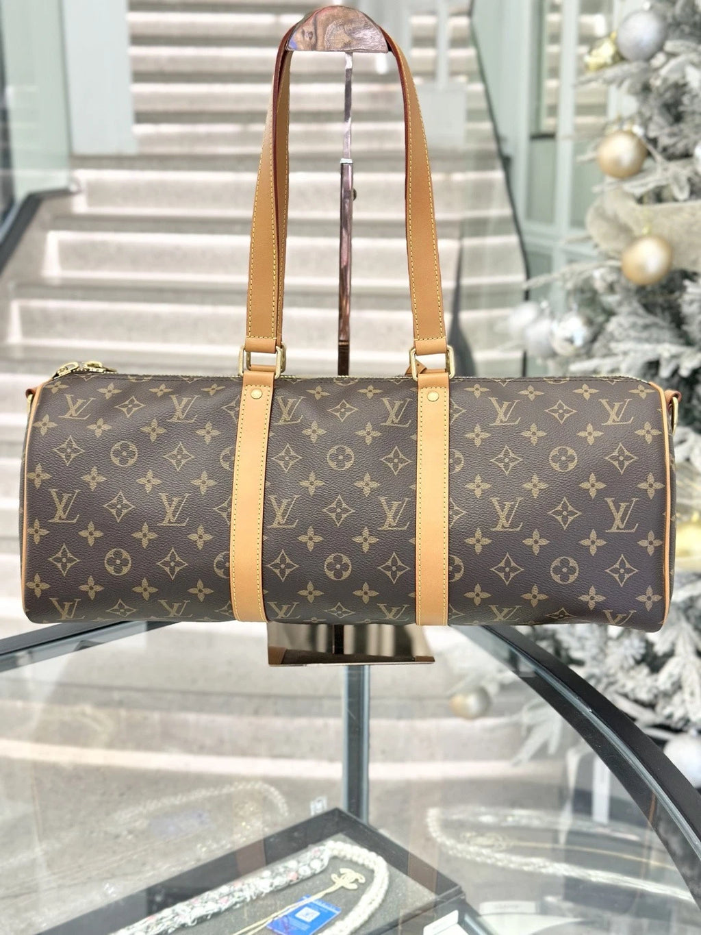 Louis Vuitton Papillon Trunk 45 Top Handle Crossbody Bag Brown Unisex S