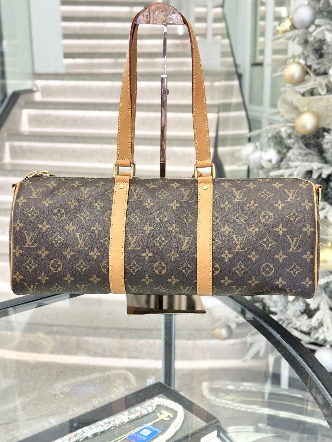 Louis Vuitton Papillon Trunk 45 Top Handle Crossbody Bag Brown Unisex S
