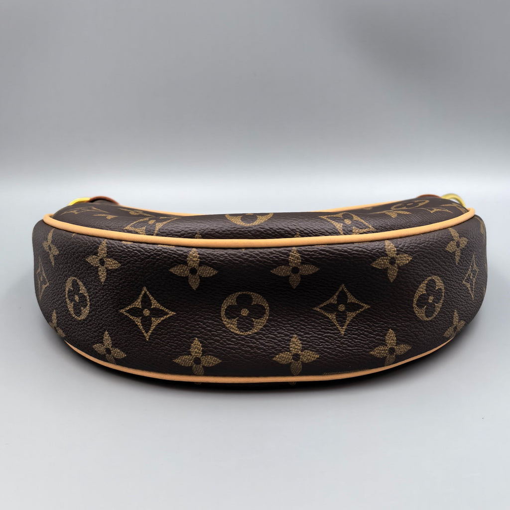 Louis Vuitton Loop Monogram Chain Shoulder Bag Brown Gold Hardware