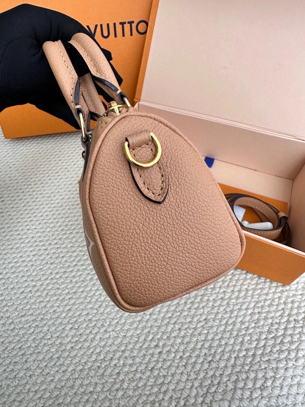 Louis Vuitton Canvas Speedy Nano Beige Handbag For Women