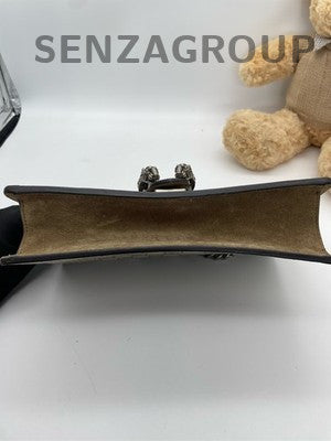 Gucci Dionysus Chain Shoulder Bag Brown Silver Hardware Classic Women