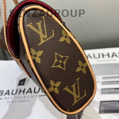 Louis Vuitton Monogram Fendi Baguette Handbag Brown Gold Clasp Women's Classic