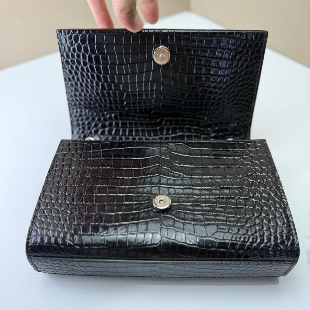 Saint Laurent Kate Black Silver Shoulder Bag For Women