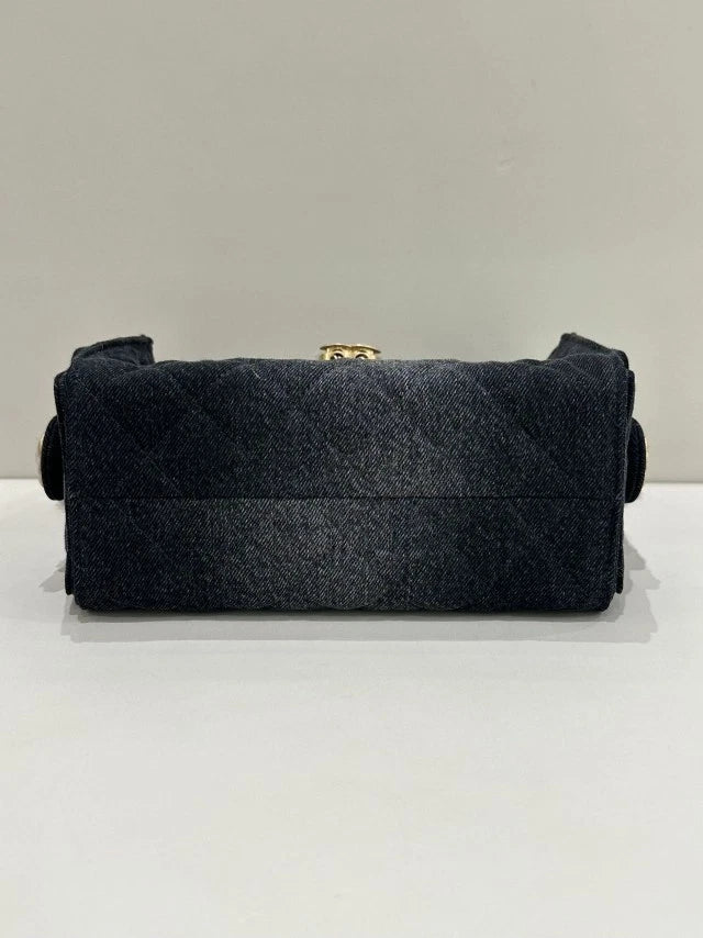 CHANEL 25Bag Mini Dark Denim Tote Shoulder Bag For Women