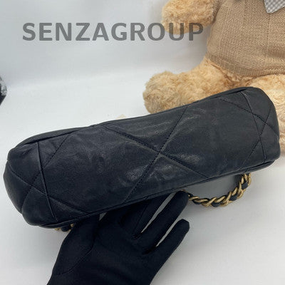 Chanel 19 Small Quilted Chain Bag Black Gold - Classic Women's Handbag