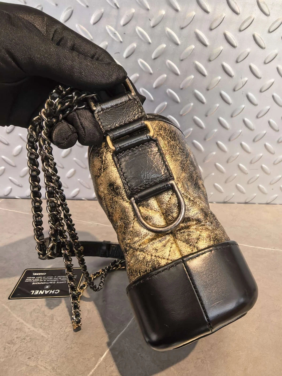 CHANEL Limited Gold Vintage Small Leather Crossbody Bag For Women