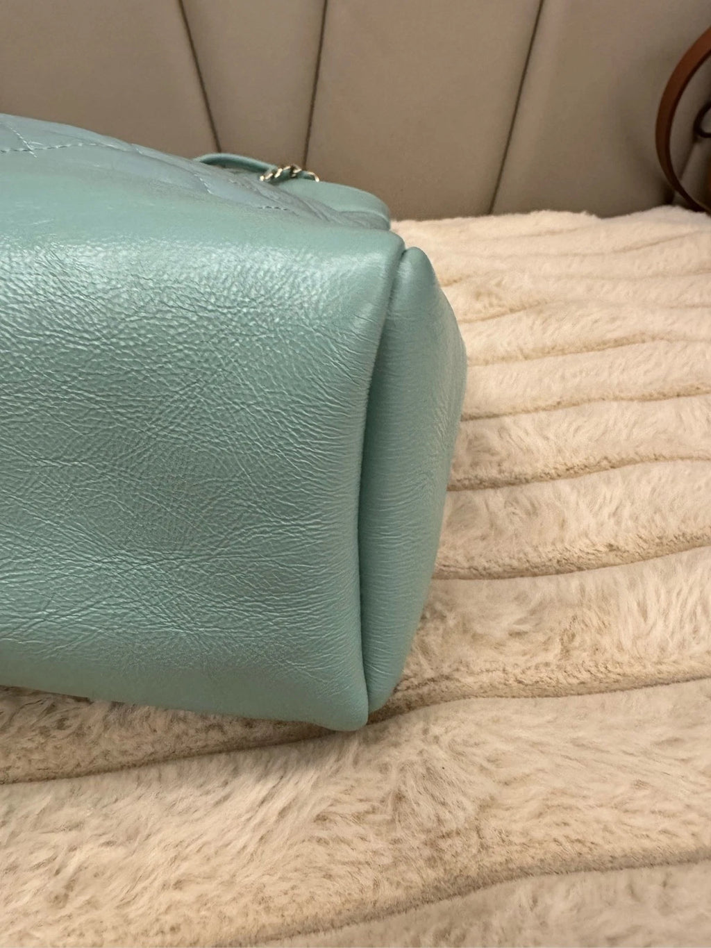 CHANEL 31Bag Small Tote Bag Tiffany Blue Green Gold Hardware Women