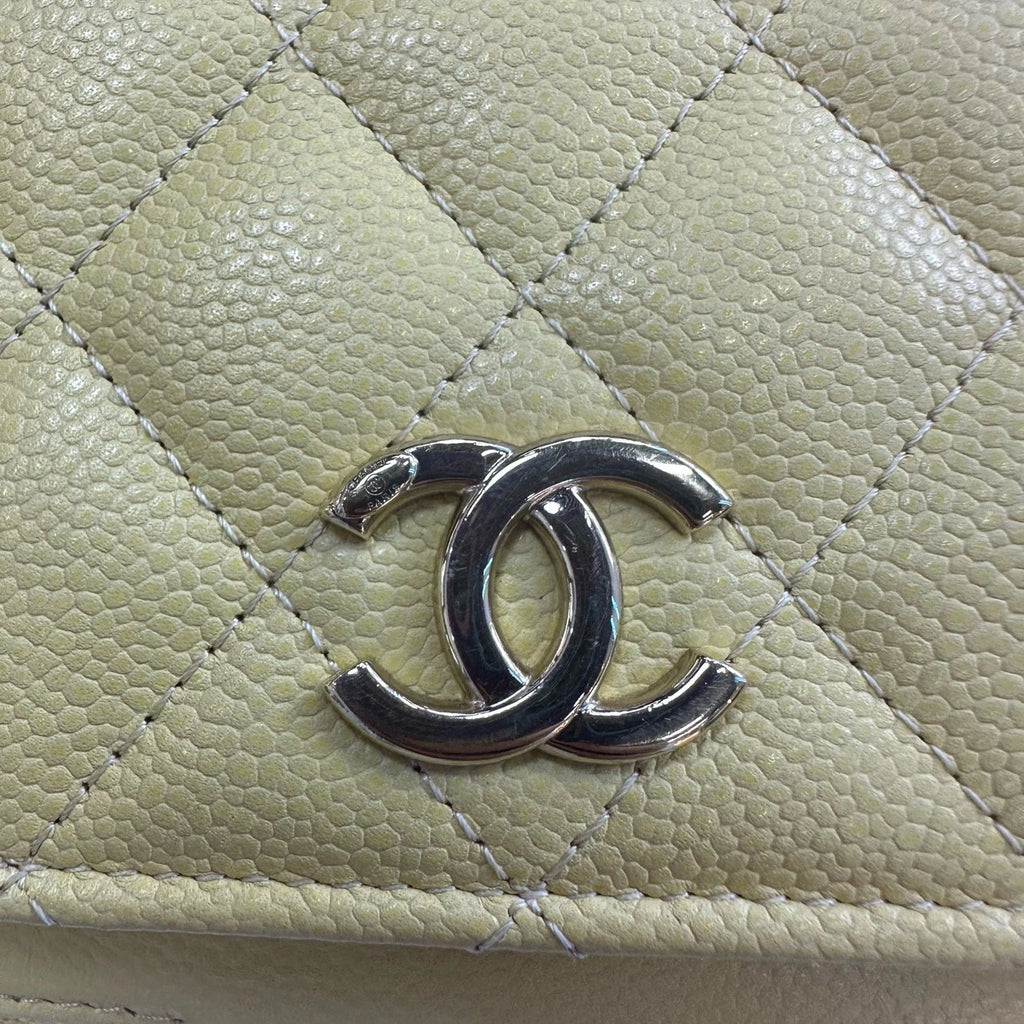 CHANEL Mini Messenger Shoulder Crossbody Bag Yellow For Women