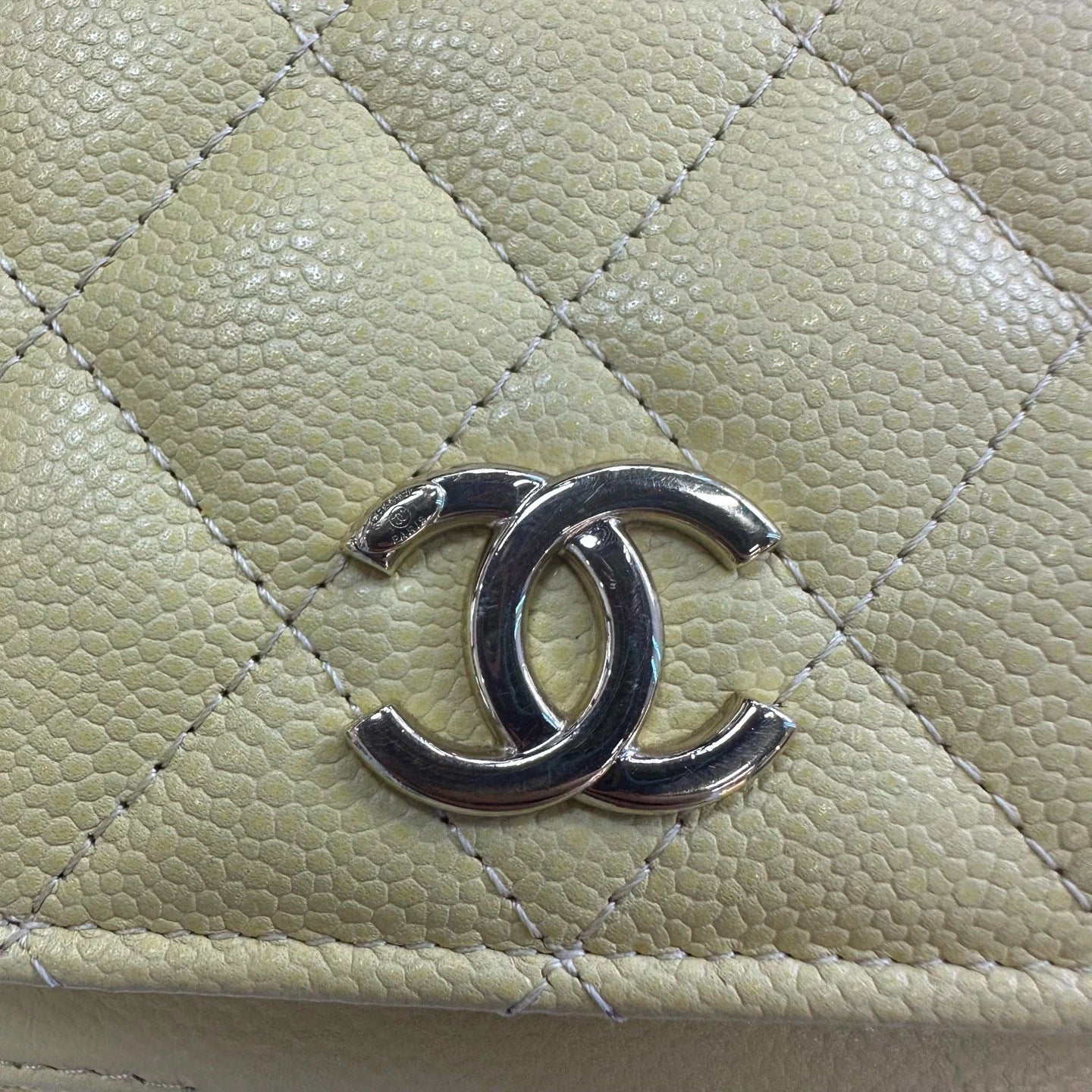 CHANEL Mini Messenger Shoulder Crossbody Bag Yellow For Women