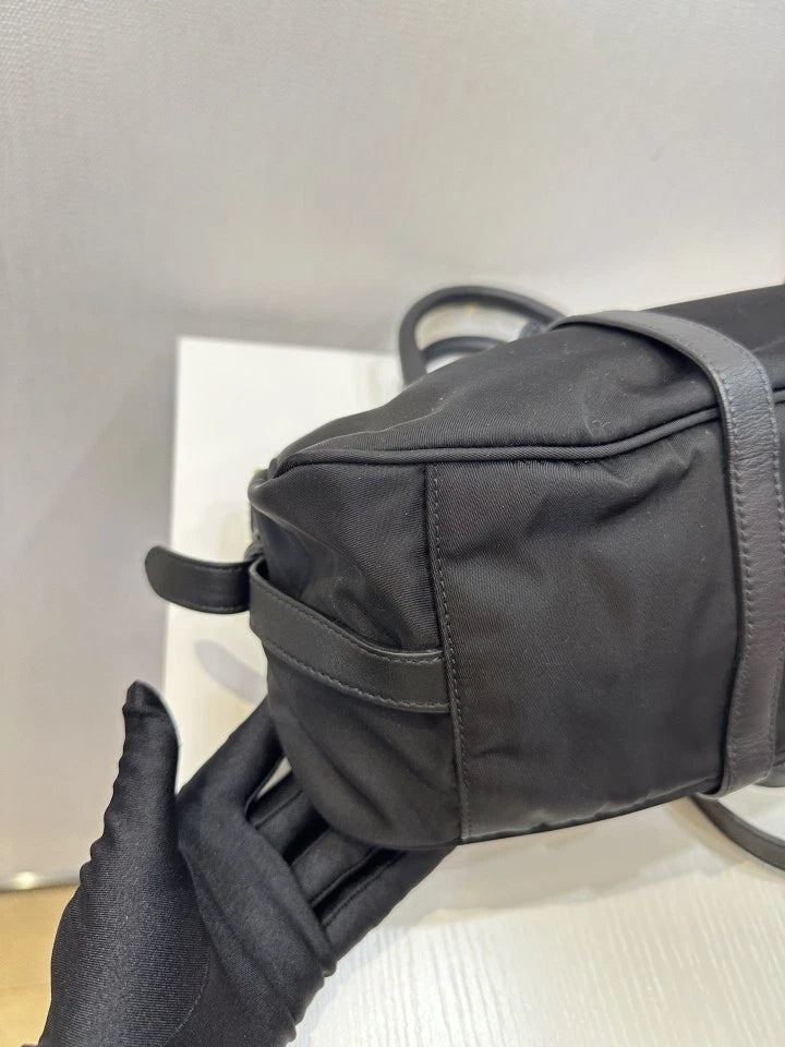 Pre-owned Prada Black Nylon Classic Handbag Women Large Capacity