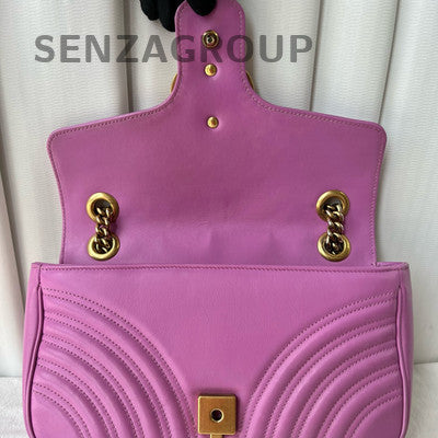 Gucci Purple Marmont 26 Chain Shoulder Bag - Classic Women's Fashion