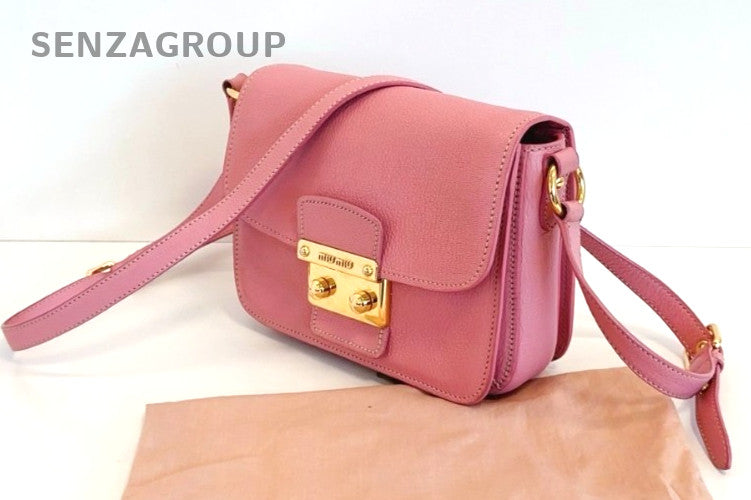 Miumiu Pig Nose Sakura Pink Shoulder bag Crossbody Women Almost Brand NEW