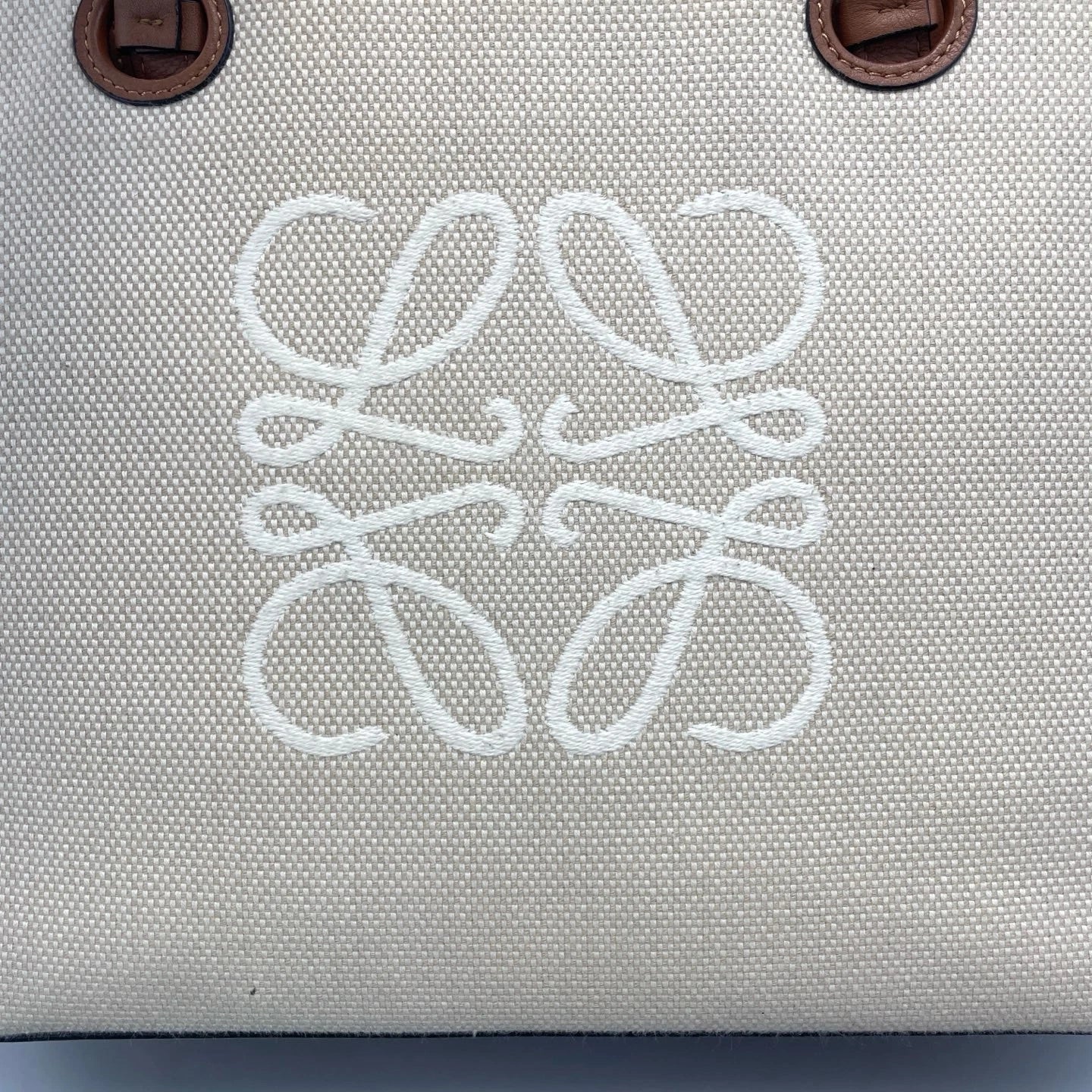 LOEWE Canvas Brown Leather Tote Bag For Women