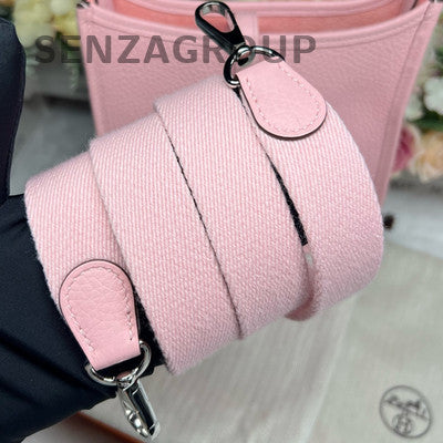 Hermès Evelyne 19 Mini Bag Pink Silver Hardware Shoulder Crossbody