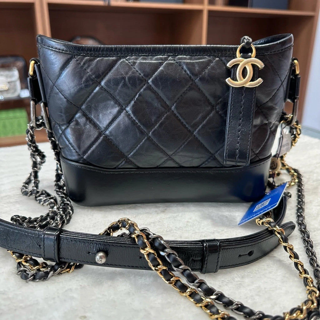 CHANEL Black Calfskin Small Shoulder Bag For Women