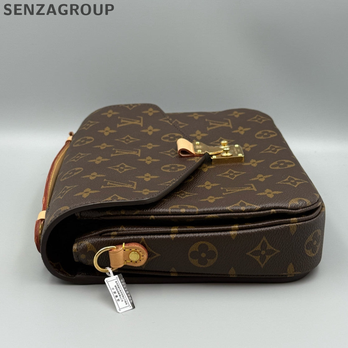 Louis Vuitton Monogram Canvas Pochette Metis Crossbody Bag Brown Gold
