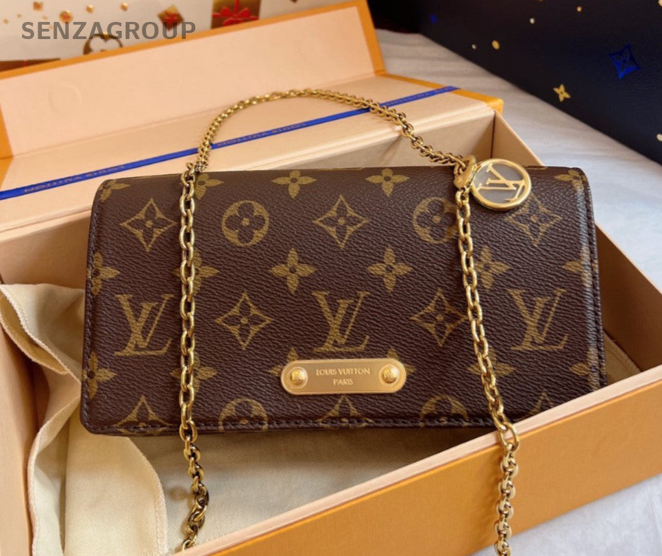 Louis Vuitton Lily Woc Monogram Chain Shoulder bag Crossbody Women Brand NEW