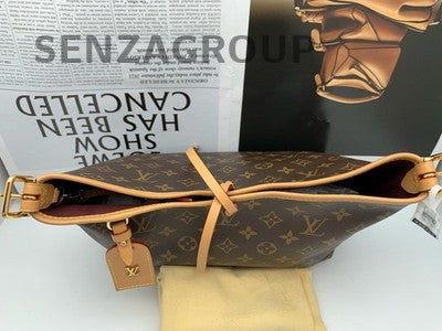 Louis Vuitton Carryall PM Monogram Shoulder Bag Gold Brown Women Classic
