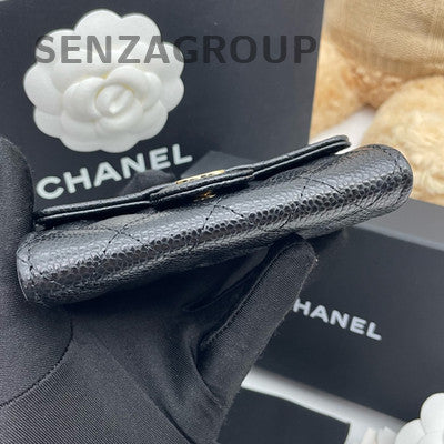 Chanel Quilted Black Gold Wallet on Chain WOC Classic Women's Bag