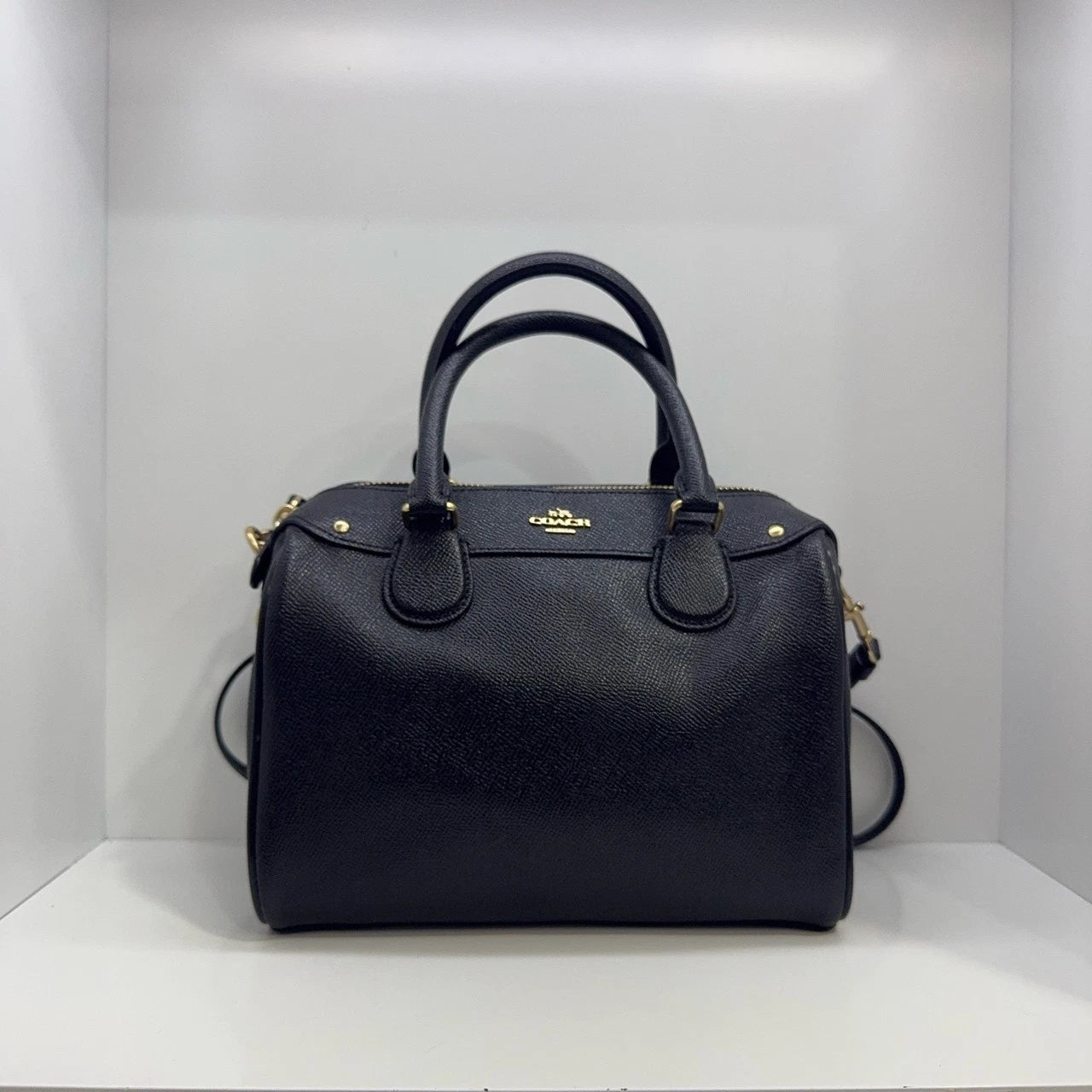 Coach Bennett 23 Black Boston Handbag Shoulder Crossbody Women