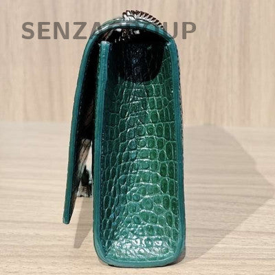 YSL Saint Laurent Small Kate Tassel Chain Crossbody Bag Green Silver