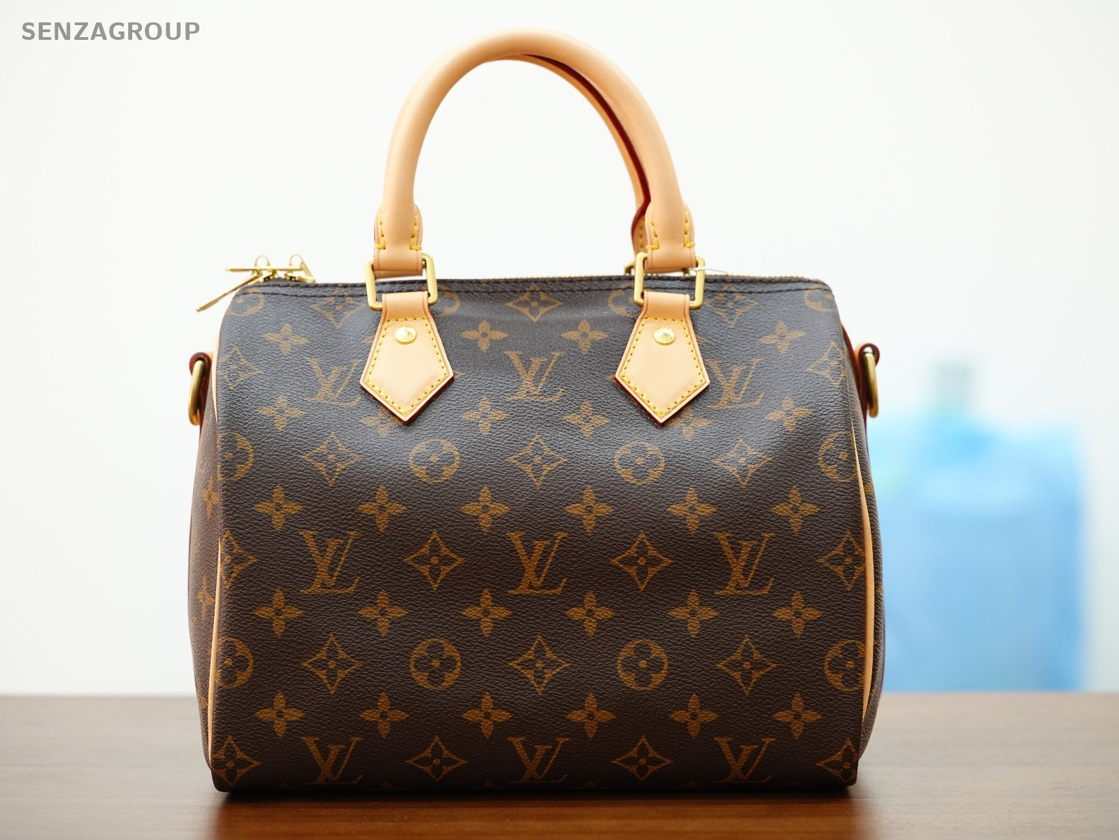Louis Vuitton Speedy25 Monogram 2way Shoulder Handbag Brown Women