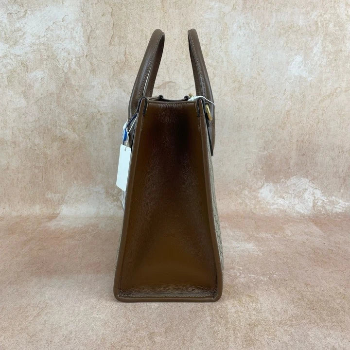 Gucci Retro Canvas Monogram Caramel Tote Bag For Women