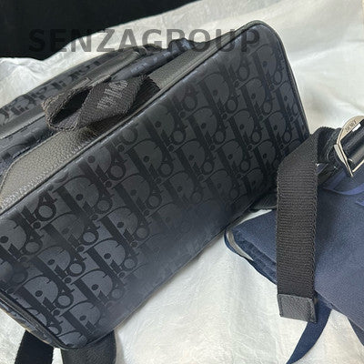 Dior Explorer Oblique Mirage Backpack Black Silver Calfskin Unisex