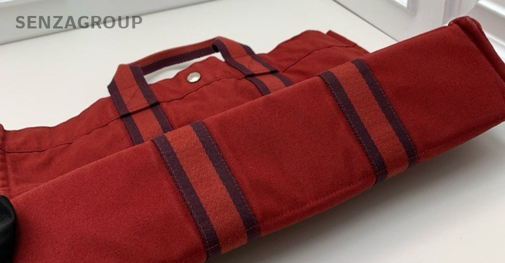 Hermès Canvas Top Handle Shoulder Bag Women Red