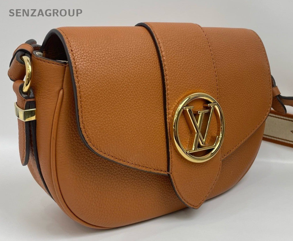 Louis Vuitton Pont 9 soft Shoulder Crossbody Bag Brown Unisex Adults