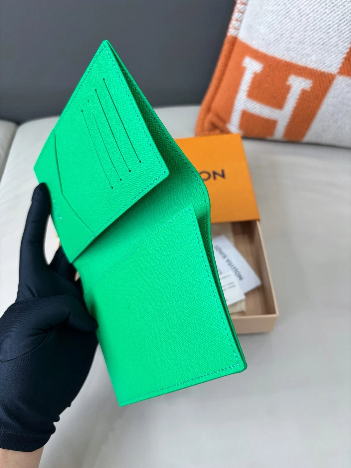 Louis Vuitton Passport Golf Cover Wallet Card Holder Green