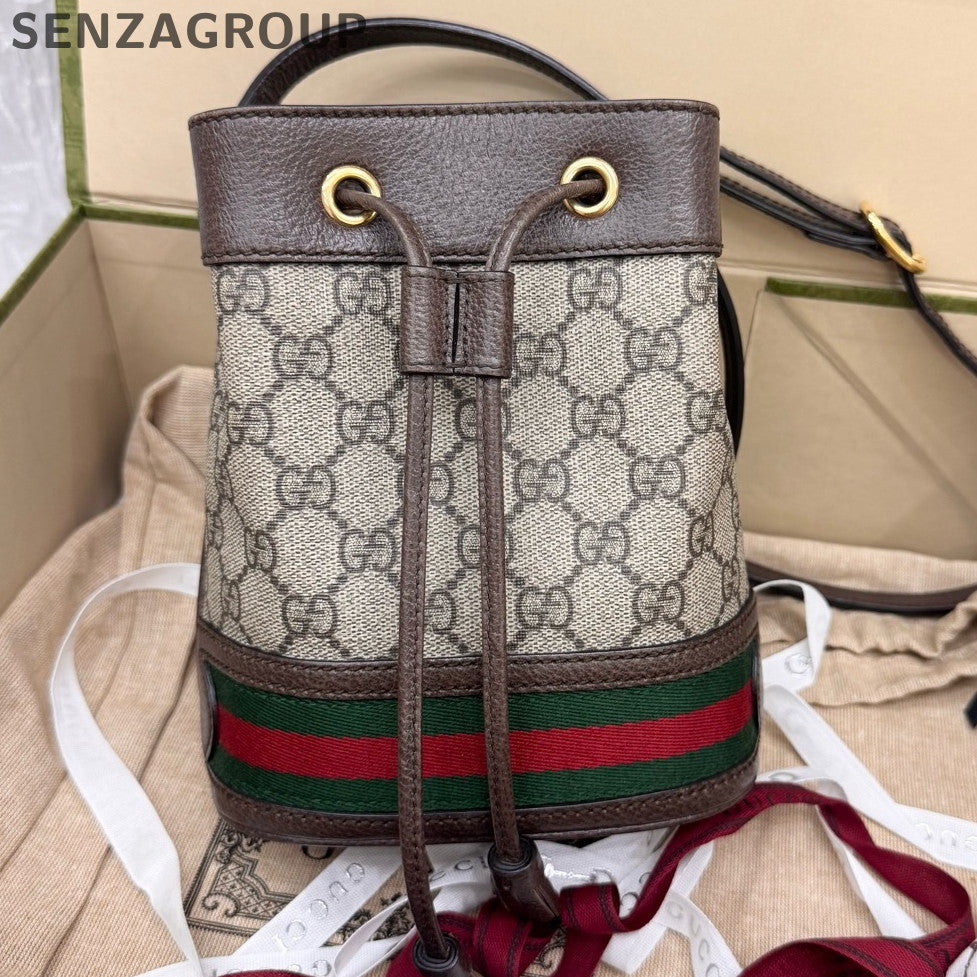 Gucci Ophidia Mini Drawstring Bucket Bag - Classic Women's Shoulder Bag