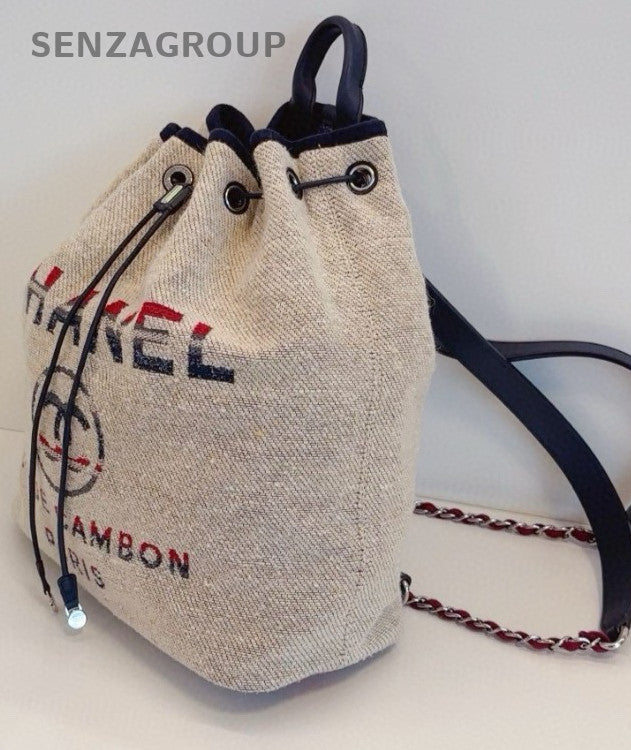CHANEL Beach Series Bucket Backpack Drawstring Almost Brand NEW