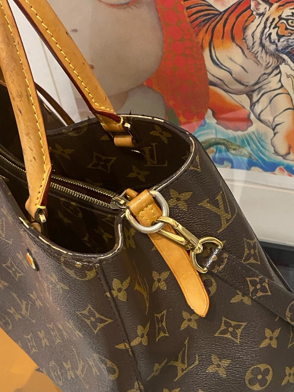 Louis Vuitton Monogram Canvas Montaigne Top Handle Bag For Women