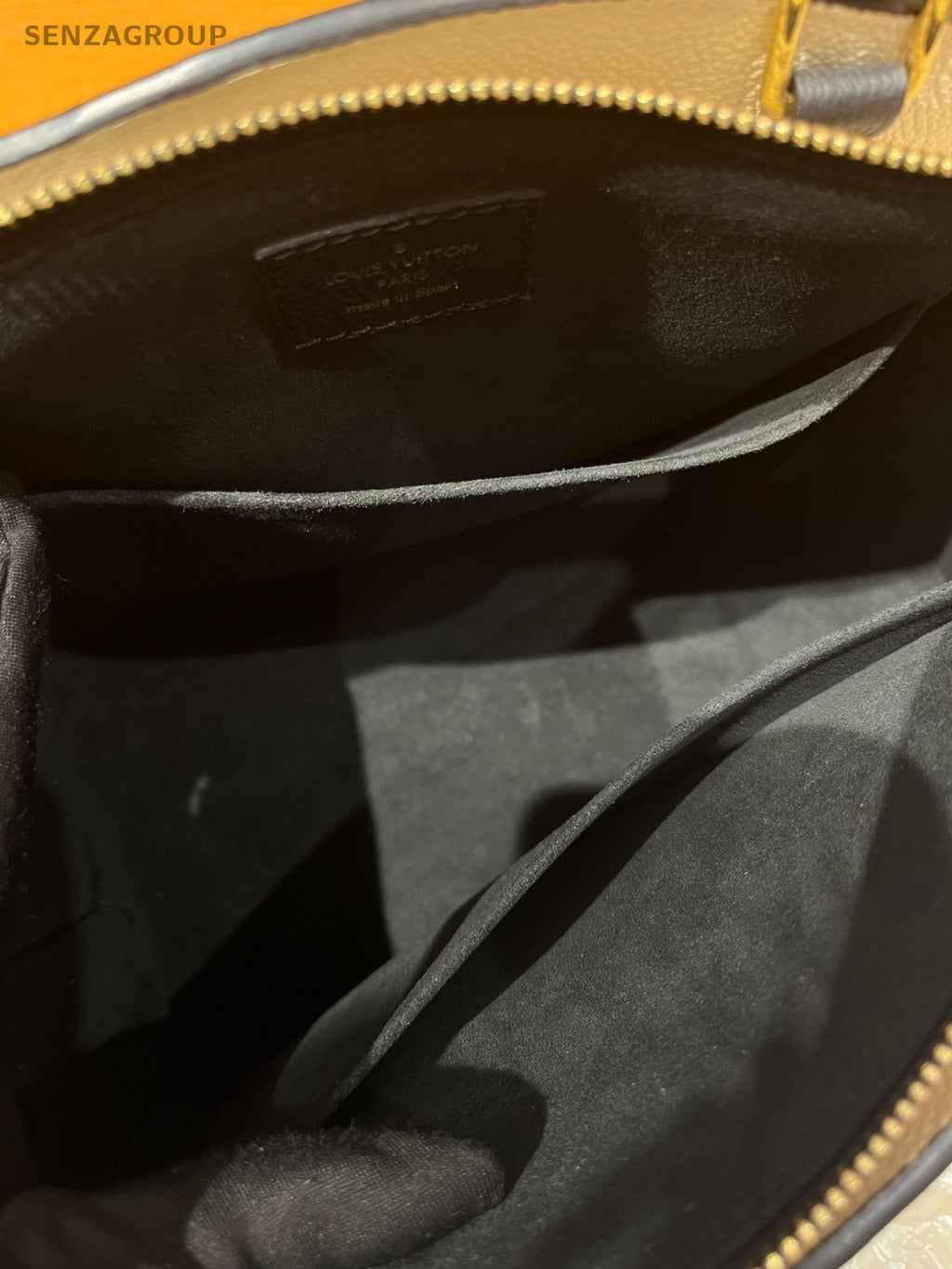 Louis Vuitton Montaigne Embossed Leather Shoulder Top Handle Bag Women Black