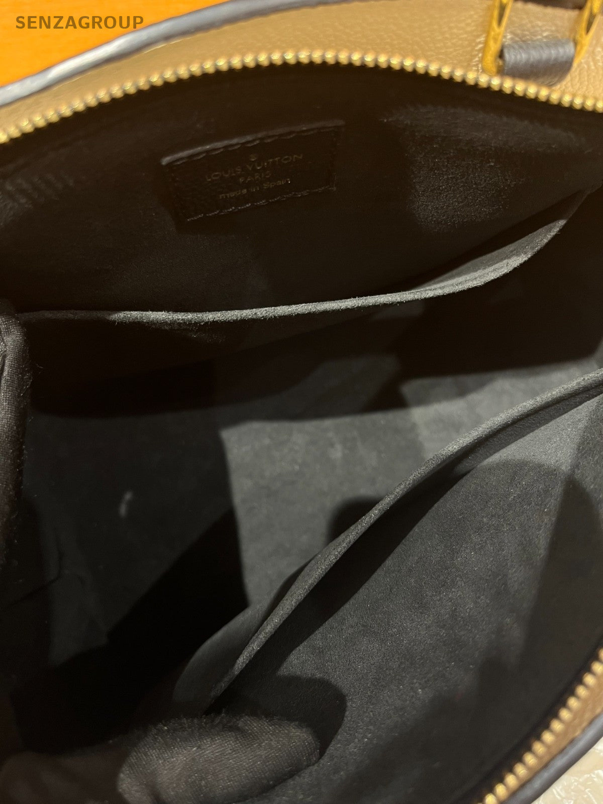 Louis Vuitton Montaigne Embossed Leather Shoulder Top Handle Bag Women Black