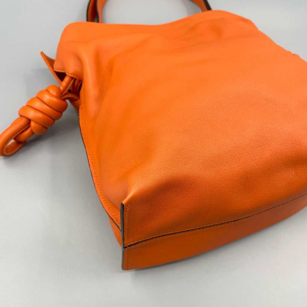 Loewe Medium Orange Leather Bucket Bag For Women
