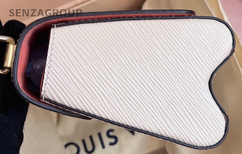 Louis Vuitton Twist PM Top Handle Shoulder Bag White Gold Used Women Classic